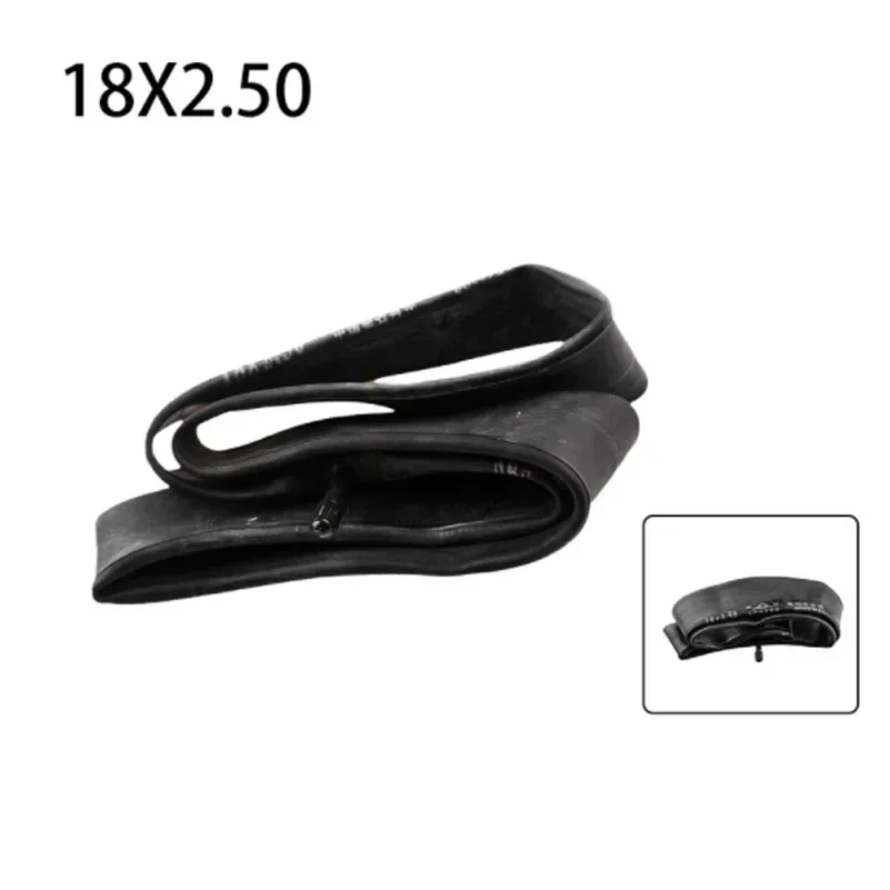 

Бутиловая внутренняя трубка 18x2,50 с изогнутым угловым стержнем клапана подходит для электрических мотоциклов и транспортных средств Внутренняя трубка 18x2,125