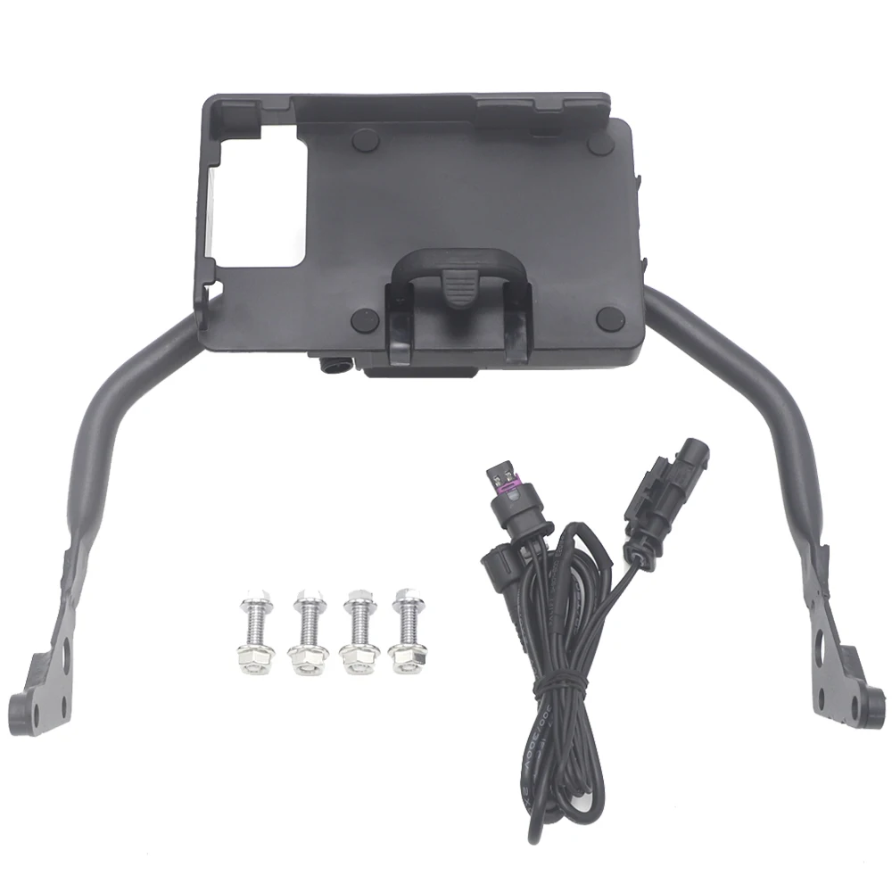 Cargador de soporte para teléfono móvil con navegación GPS USB, carga inalámbrica para motocicleta, para BMW R1200GS R1250GS F700GS F800GS F750GS