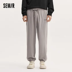 Semir pantaloni Casual uomo autunno Stretch sport Style Jogger pantaloni lunghi lettera ricamo semplici pantaloni in maglia con coulisse