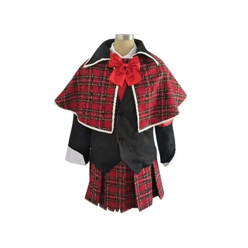 

Anime Shugo Chara Hotori Tadase Fujisaki Nagihiko Nadeshiko Cosplay Costume Blue Red Checkered School Uniform Set Halloween Suit