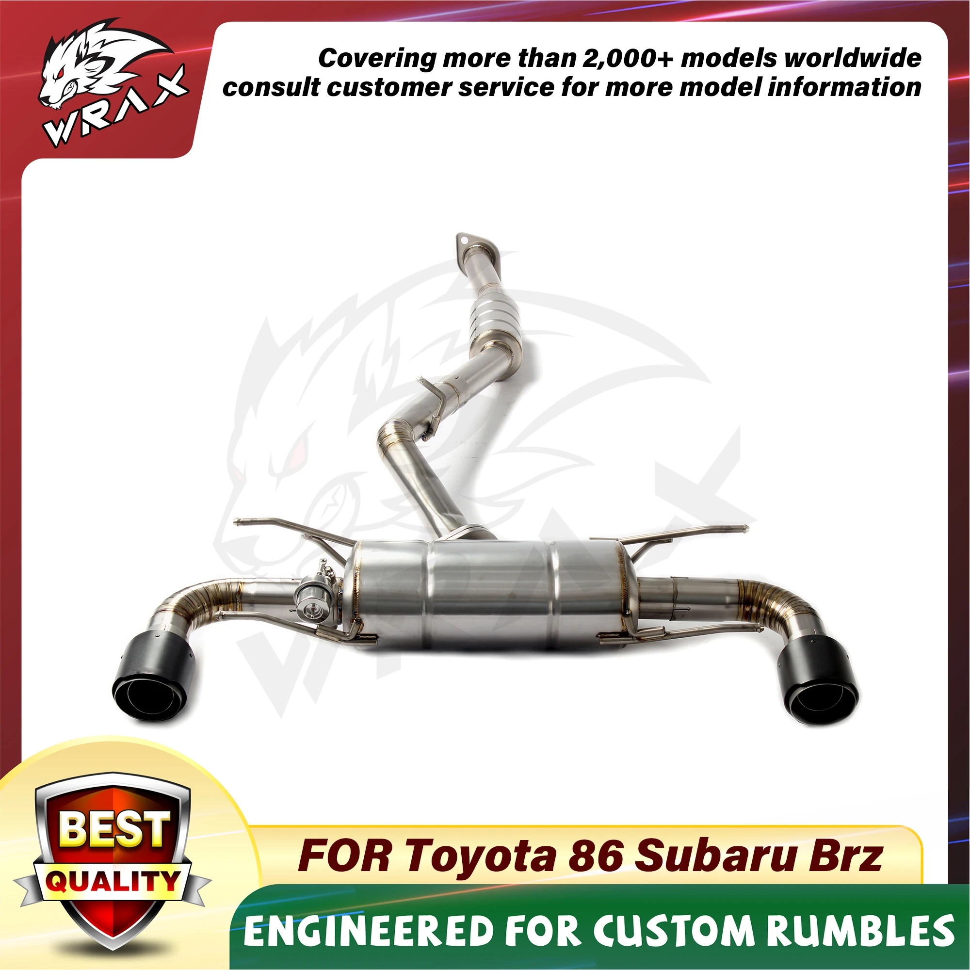 

[WRAX Exhaust Custom product] For Toyota 86 Subaru Brz Catback stainless steel exhaust system muffler valve control