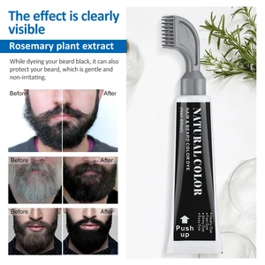 Tintura para barba preta com pente, puro à base de plantas, tintura instantânea, xampu herbáceo, erva, 3 minutos, 80ml, alecrim 10 principais vendas tinta preta para pintar cabelo - №7