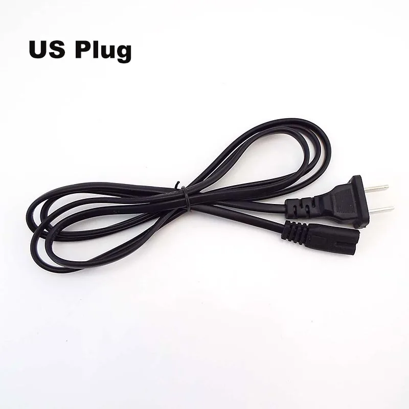 2-Prong Pin US plug Cable AC Power Supply Cord connector Line 130W 0.6A Lead Wire Cord For audio Desktop Laptop  R23