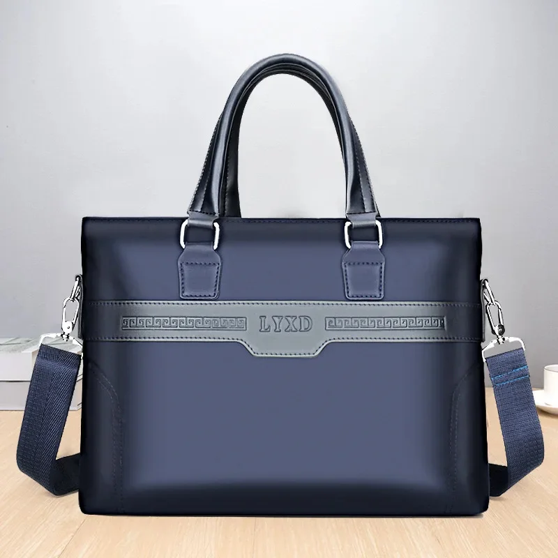 Fashion New Men's Briefcases With Zipper Business Laptop Handbag Casual Male Shoulder Crossbody Office File Bag