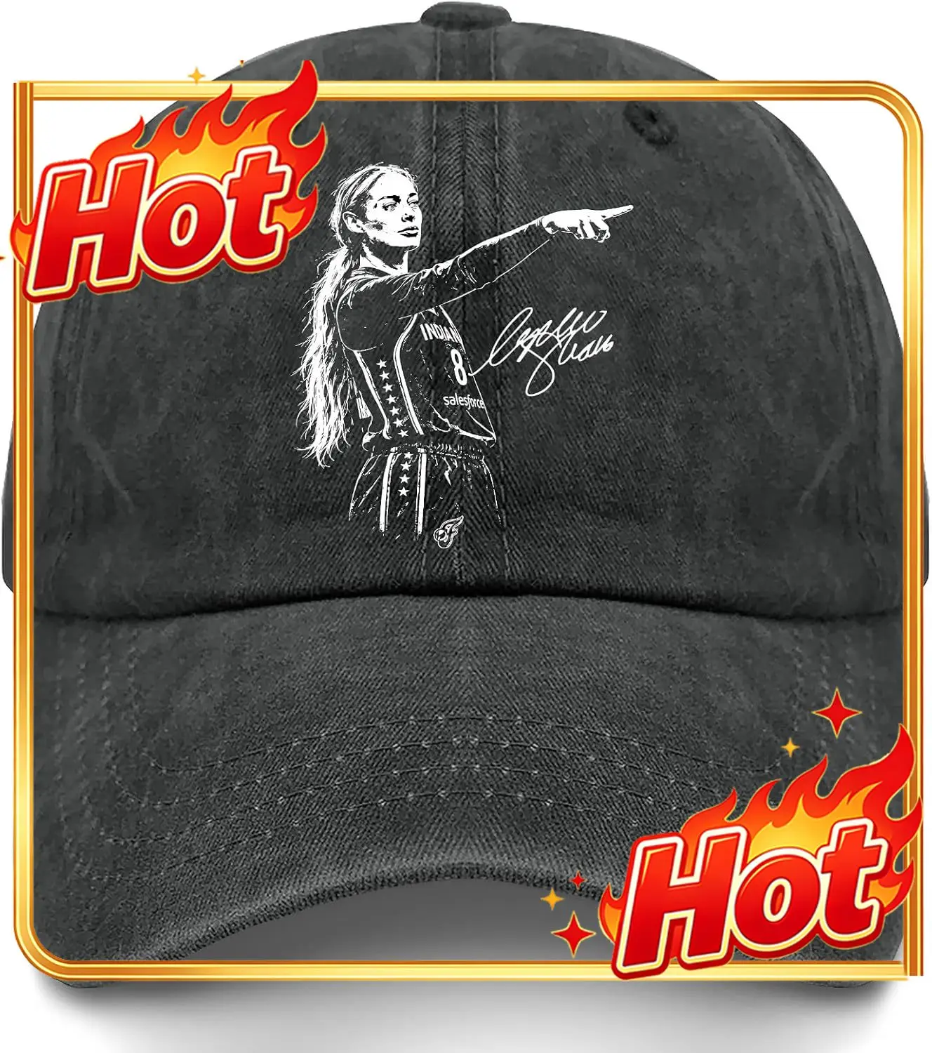 Custom Sophie Cunninghams Point God Hat for Men Funny Washed Distressed Baseball Cap