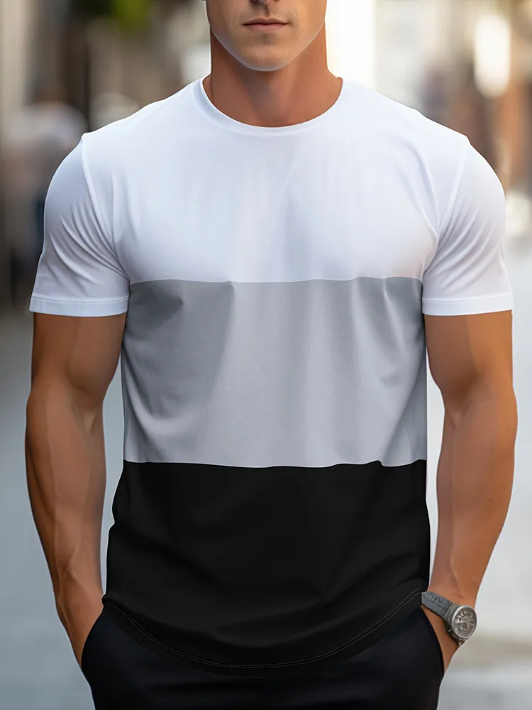 New Summer Men's Casual Short-Sleeved Round Neck t shirt men Fashion  Real madrid Popular Daily Travel Outdoor y2k mens clothing