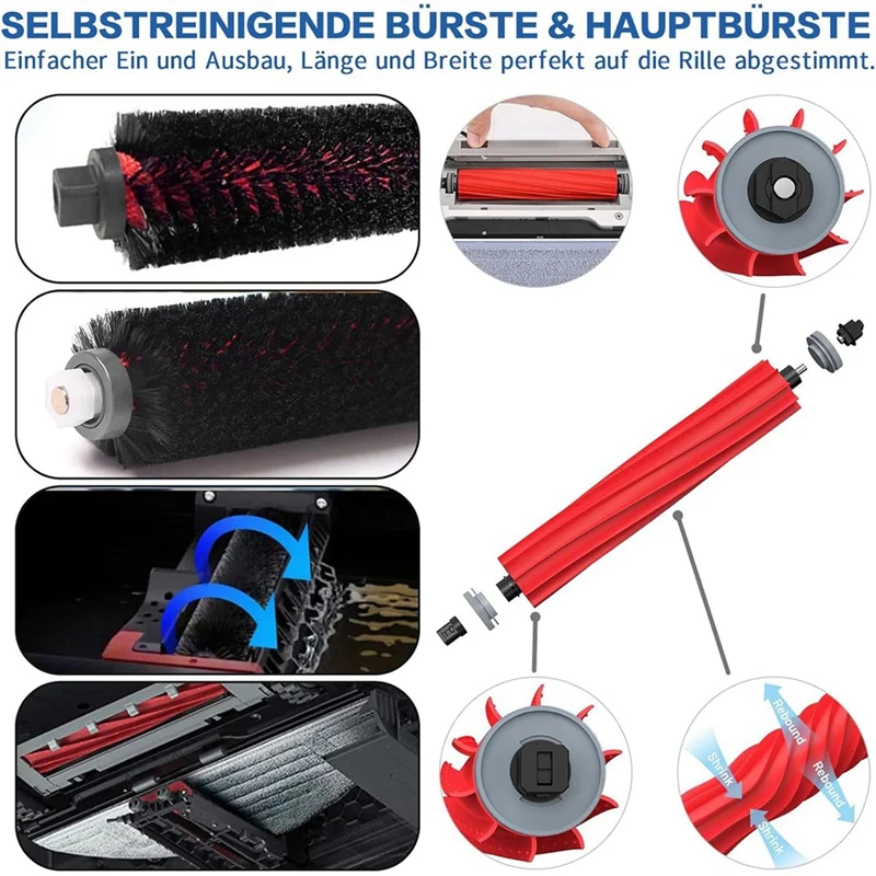 ABKP-para Roborock S7 Maxv Ultra, Cepillo Lateral principal filtro Hepa paño de mopa bolsas de polvo accesorios de piezas de repuesto