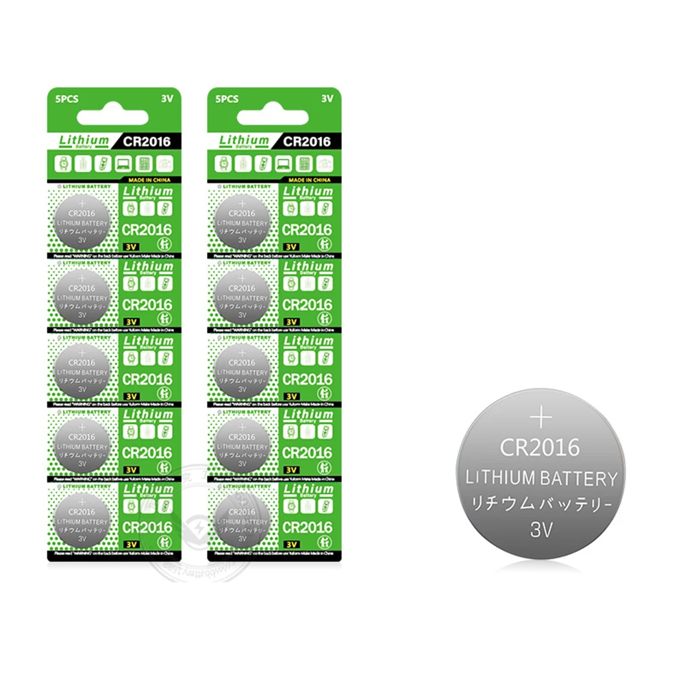 2-10pcs 80mAh CR2016 Coin Cells Batteries CR 2016 DL2016 BR2016 LM2016 ECR2016 3V Lithium Button Battery For Watch Remote Key