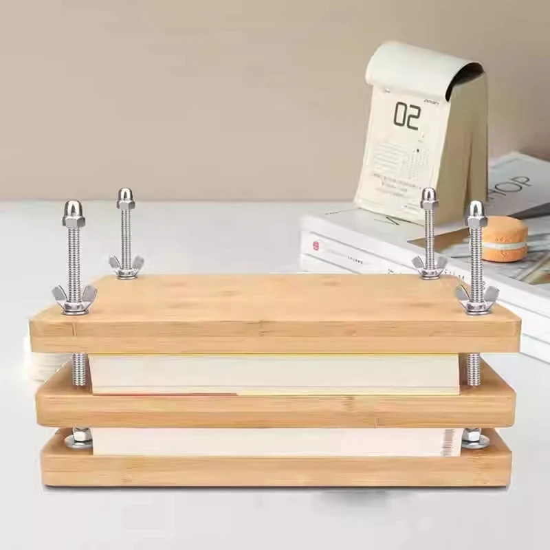 Binding Wooden Book Flat Paper Machine Book Binding Tool for Office Desktop DIY Book Binding Retail