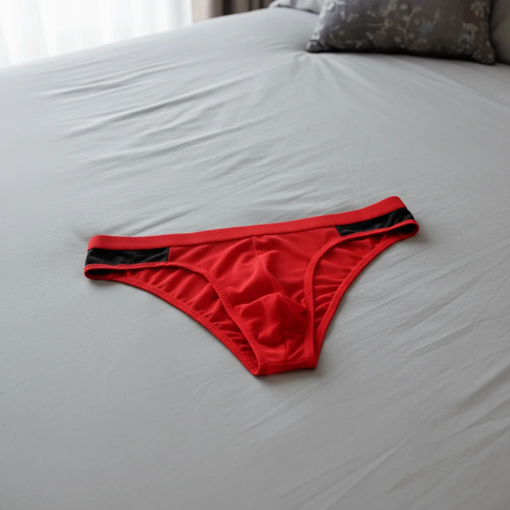 Lingerie Mesh Triangle Panties Transparent Low Waist Men Thin Briefs Comfortable Thin Soft Underwear for Men Spring Summer