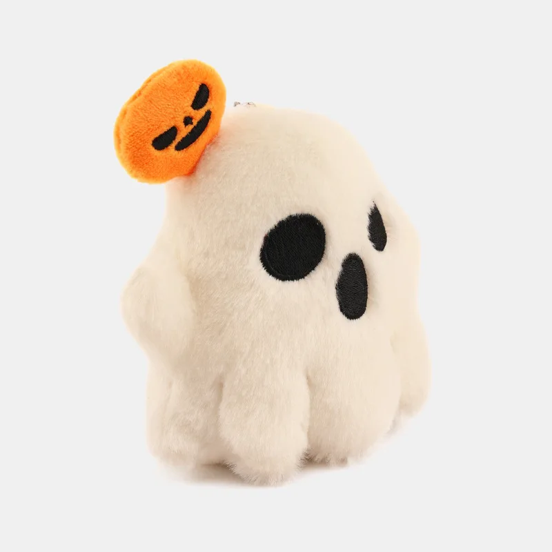 Porte-clés en peluche fantôme citrouille d'halloween 15cm, sac à dos de dessin animé, petit pendentif, décoration de la maison, cadeaux d'anniversaire de noël d'halloween