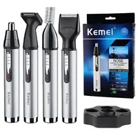 Kemei Men's and Women's Nose and Ear Hair Trimmer KM-6650 6651 Beauty Kit Electric Eyebrow Beard Trimmer