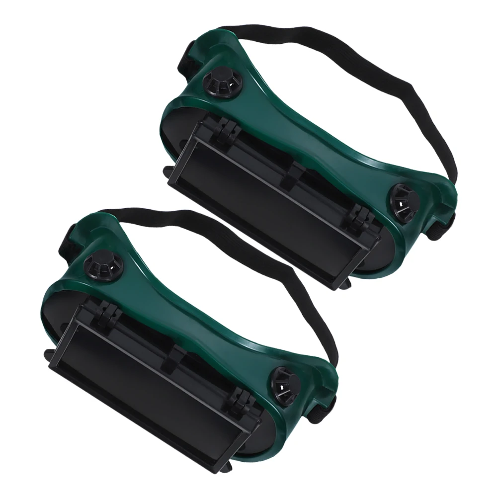 

2 Pcs Protection Goggle Glasses Gloves Auto Darkening Welding Lab Goggles Chemistry Protective Plastic