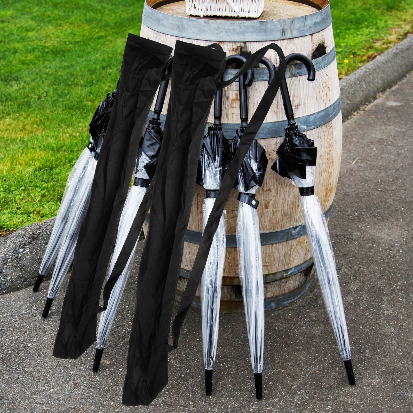

2pcs Umbrella Storage Bag Waterproof Handle Sleeve Car Travel Fold Pouch Carry Cover Rainy Day 3 Fold Umbrella Pouch Water