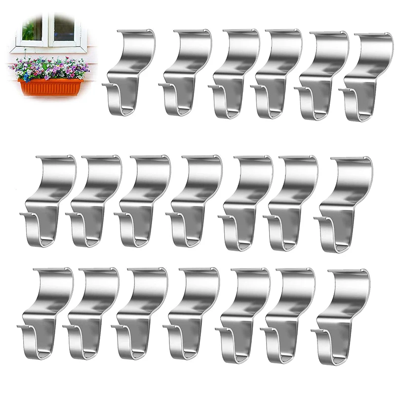 20PCS Vinyl Hooks Vinyl Side Hooks Stainless Steel S-Hooks Security Camera Hidden Wall Seam Siding No Drill Hooks