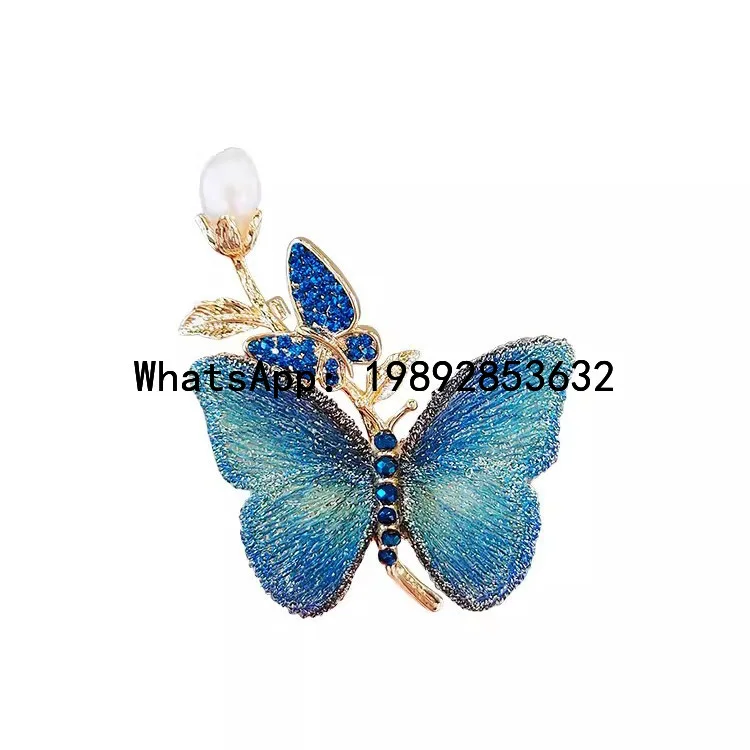 

Exquisite embroidered butterfly brooch - stylish and unique pin, elegant and chic, perfect for blazers and suits