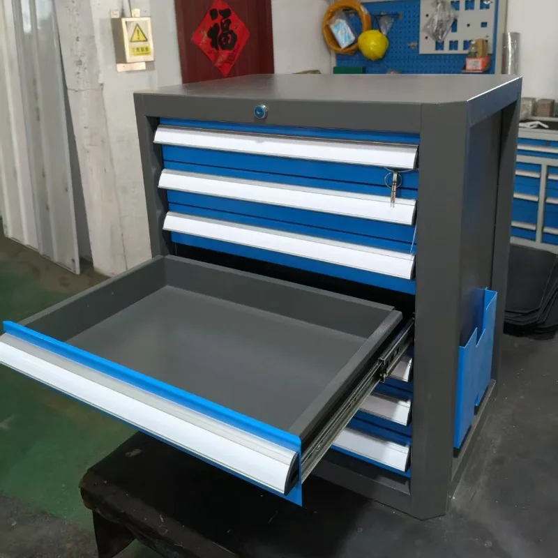 Drawer Mobile Tool Cabinet 7 Auto Repair Tool Cart Industrial Grade Multifunctional Interlocking Tool Cabinet Tool Cart
