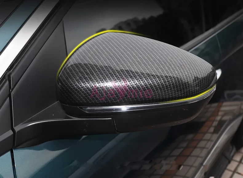 

For Peugeot 5008 3008 2017 2018 Door Mirror Cover Carbon Fiber Color Overlay Rear View Trim ABS Chrome Car Styling Accessories