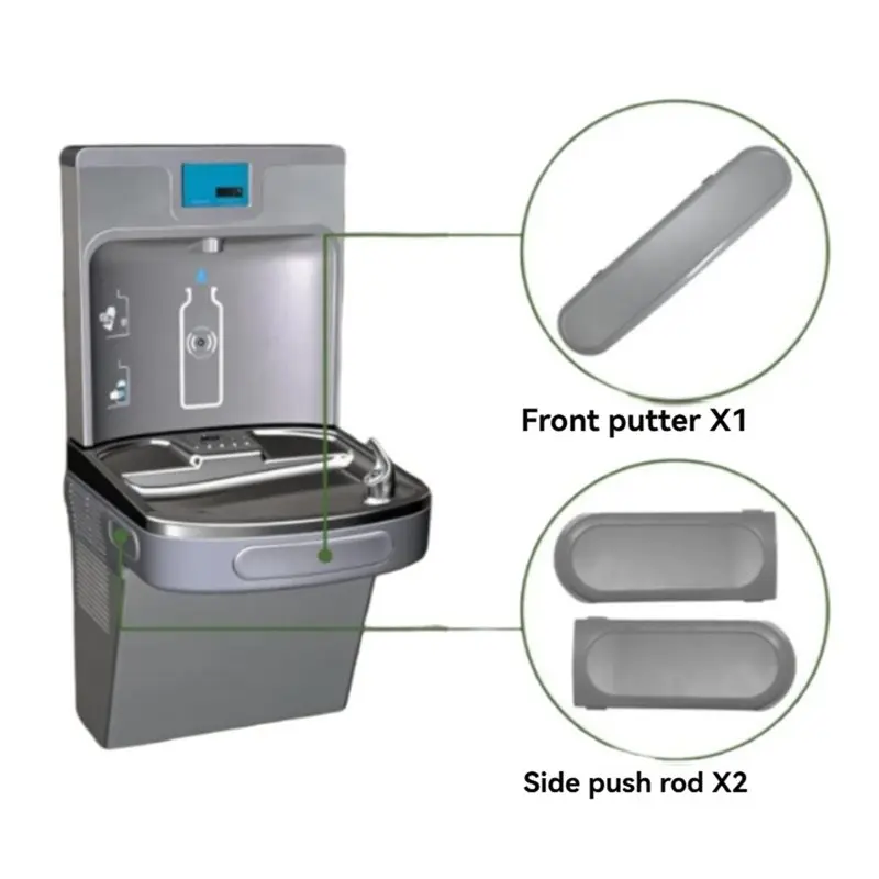 For Elkay EZ, LZ EZS, LZS Series Drinking Fountain Replacement Parts- Front And Side Push Bar Button 98734C-AA26