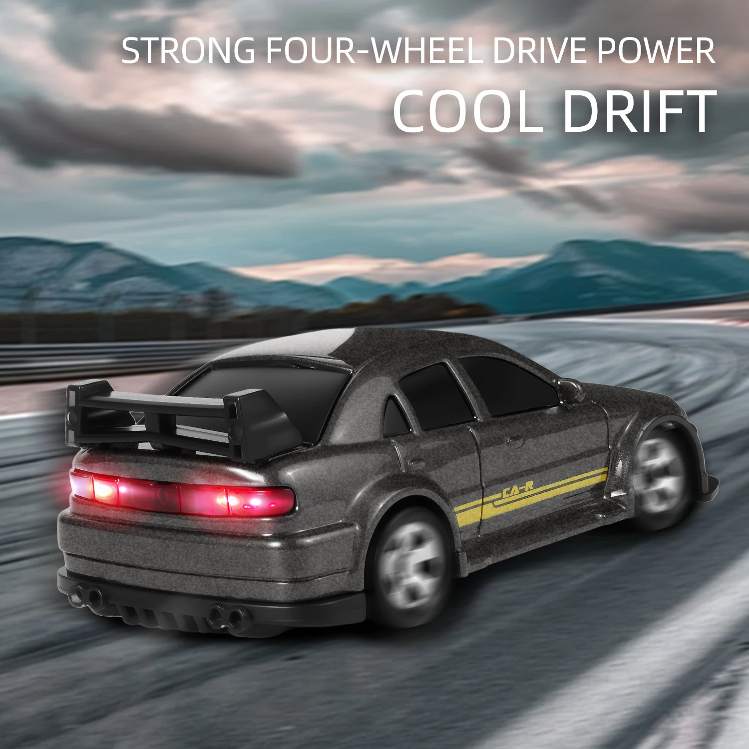 

1:64 Desktop four-wheel drive remote control car 2.4G mini alloy drift remote control car toy