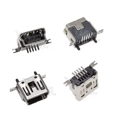 Mini USB Type B 5 Pin DIP Vertical Leg Female PCB 180 degree Socket Connector V3 Micro USB Short paragraph