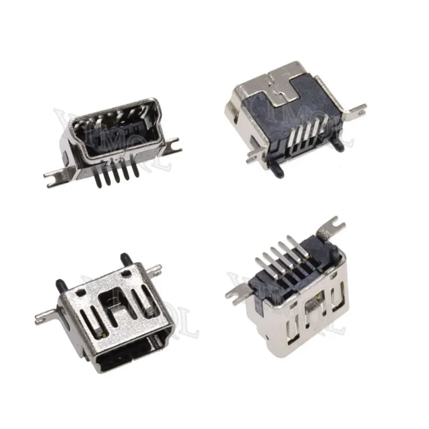 Złącze Mini USB Typ B 5 Pin DIP Pionowe Nóżki Żeńskie PCB 180 stopni Gniazdo V3 Micro USB Krótki opis