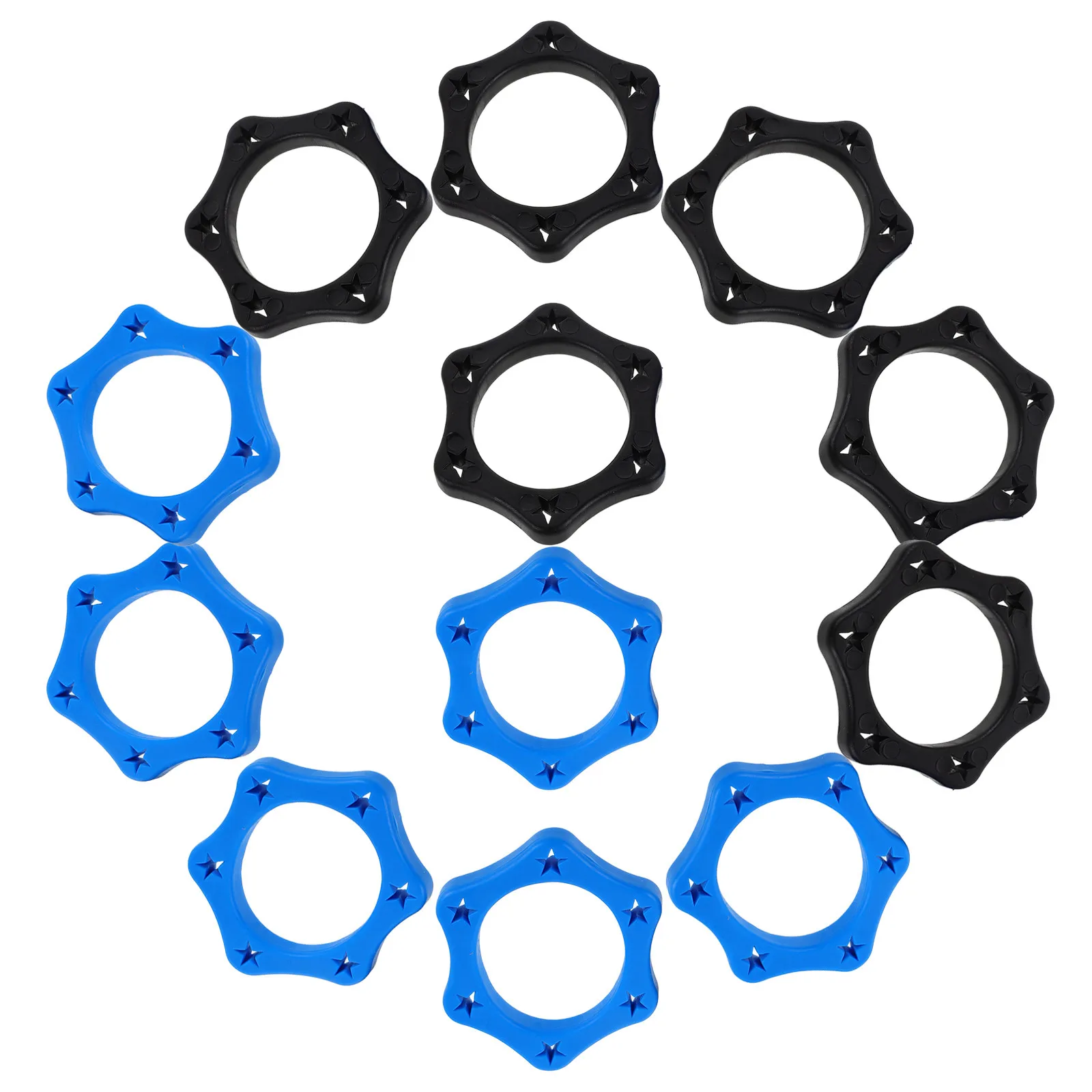 Microphone Anti Roll Rings 20Pcs Hexagonal Elastic Mic Protection Covers for Live Singing DJ Hosting
