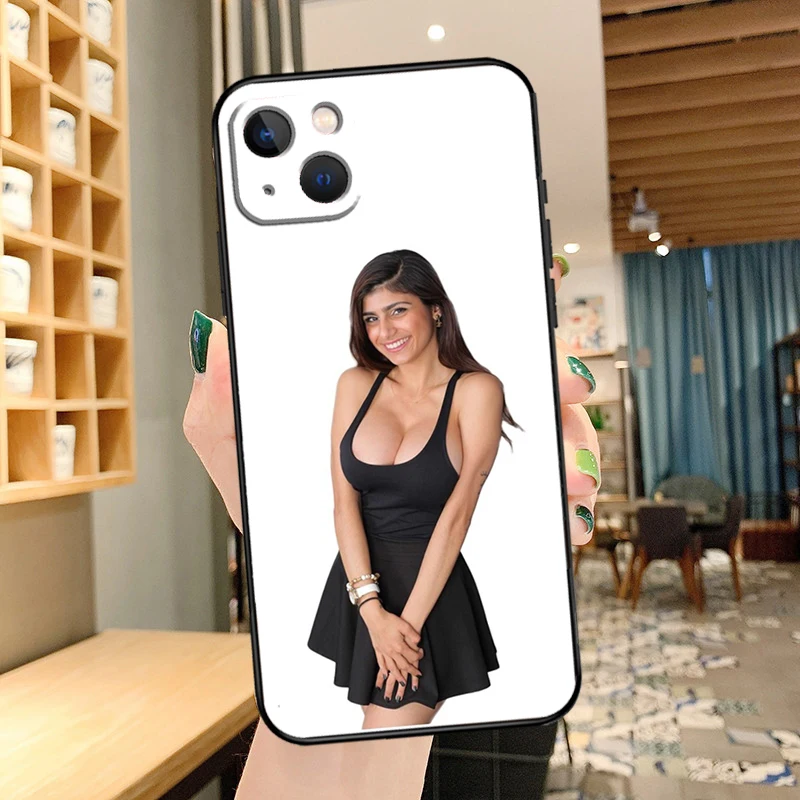 Sexy Beautiful Girl Mia Khalifa Case For iPhone 14 15 16 13 12 11 Pro Max XR XS X Plus 12 13 Mini Phone Cover