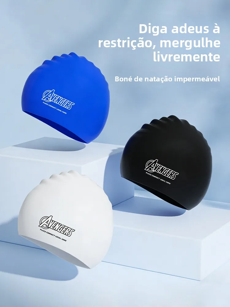 adult-silicone-swimming-cap-women's-long-hair-special-protection-ear-high-elastic-not-tight-head-professional-swimming-cap-la
