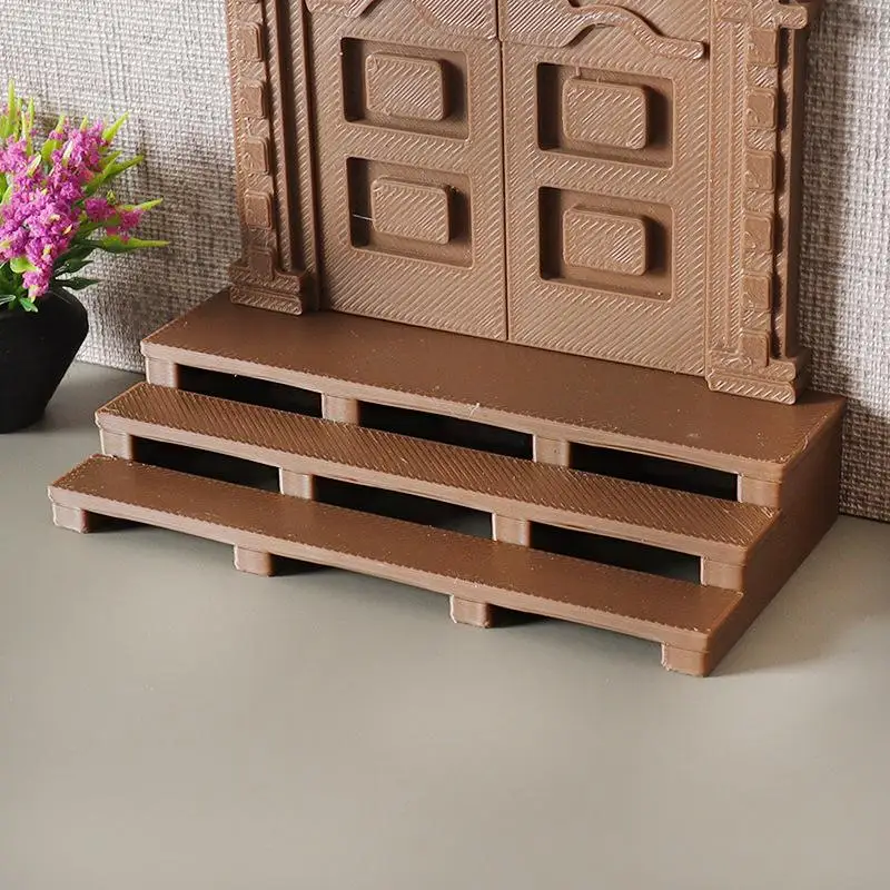 1 Uds casa de muñecas escalera modelo Mini casa de muñecas de simulación DIY Micro paisaje decoración de escaleras al aire libre muebles Accesorios