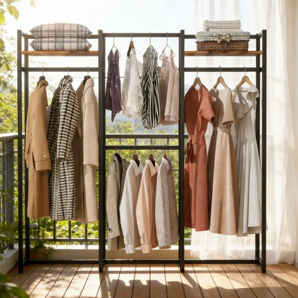 

Переносные шкафы для одежды, отдельно стоящая вешалка для одежды с металлическим каркасом