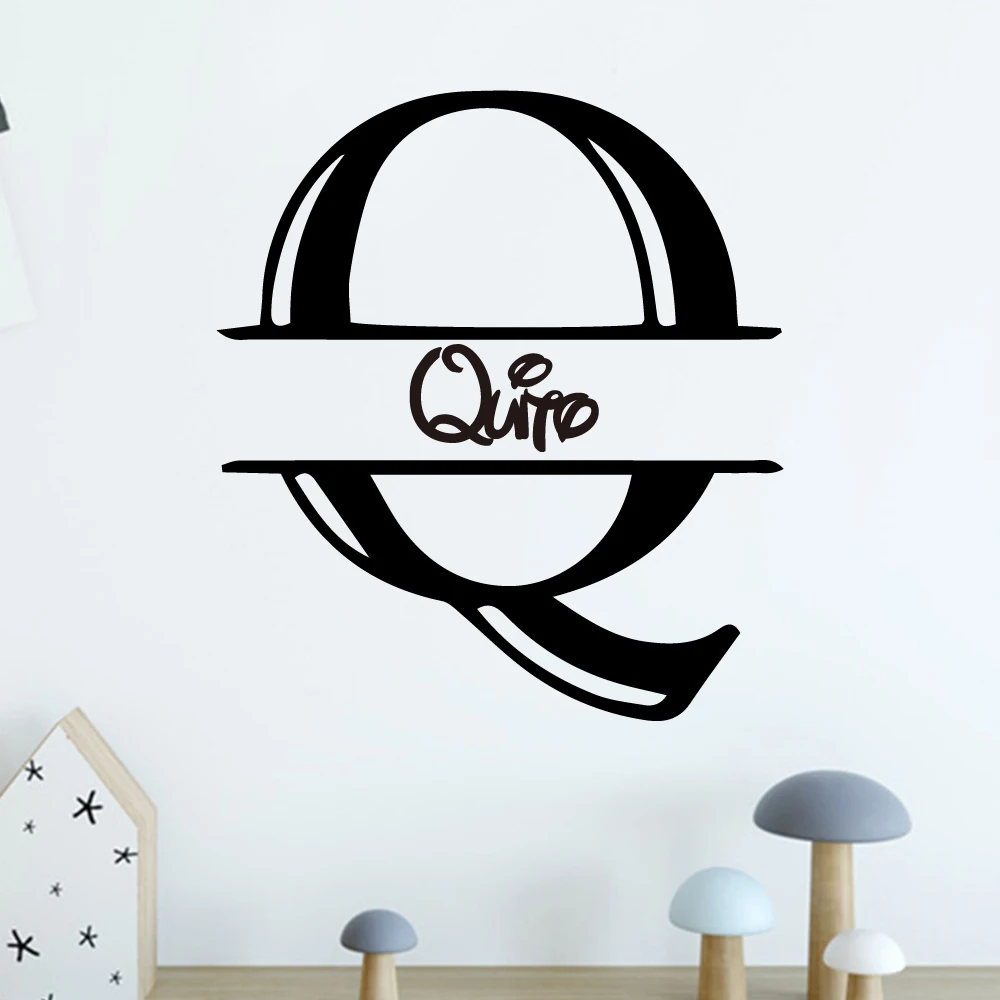 

1 pc new 13 style letter Personalized Text Wall Art Decal Wall Stickers Pvc Material For Baby Kids Rooms Decor Wall Art Sticker