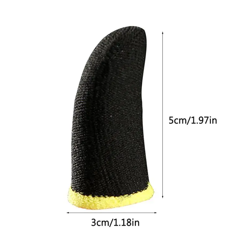 1Pair Carbon Fiber Finger Sleeve Non-slip Breathable Finger Gaming Gloves