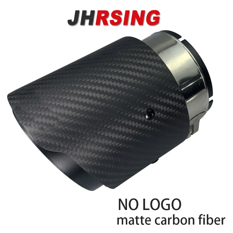 Universeller Auspuff-Endrohr aus 3K Echtcarbon, 89mm Einlass, 101mm Auslass, matt/glänzend schwarz, Auspuff-Schalldämpfer für Autos