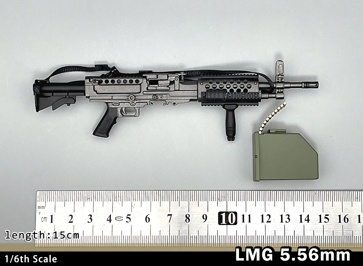 NEW 1/6 Scale LMG 5.56MM 77028 Weapon Model for 12inch Action Figure Military Soldier Accessories In Stock