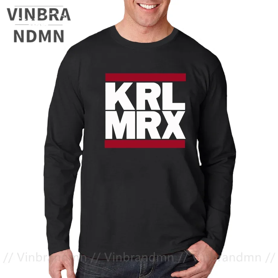 Long Sleeve Vintage Hip Hop KRL MRX T-shirt Karl Kommunismus Sozialismus Street Wear Marx Revolution Castro Lenin Engels T shirt