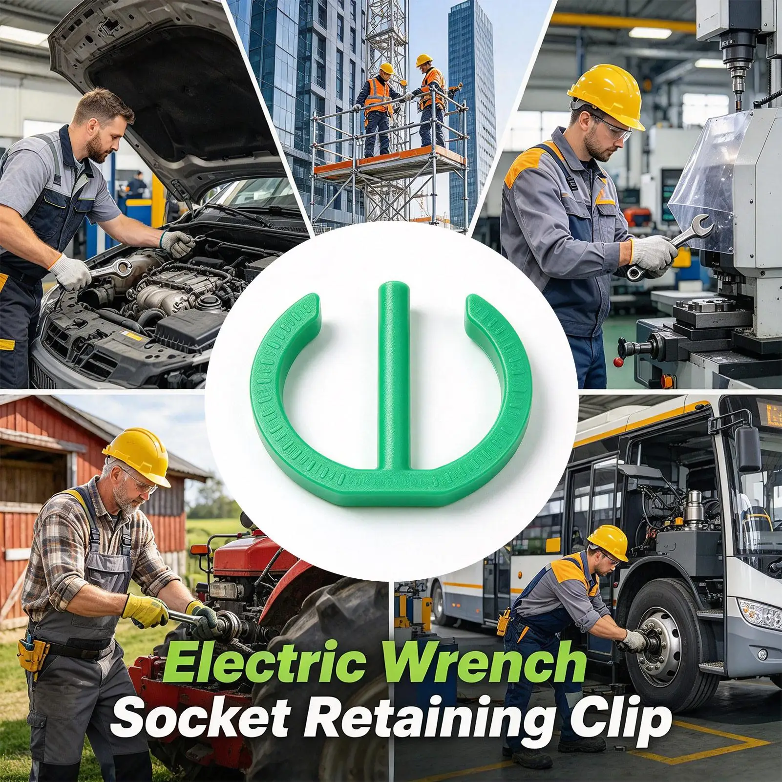 Electric Wrench Retainer Rings 10 Pieces Tight Fit Clamp 1/2 Inch Wrench Drive Retaining Rings For Auto Mechanics Technicians