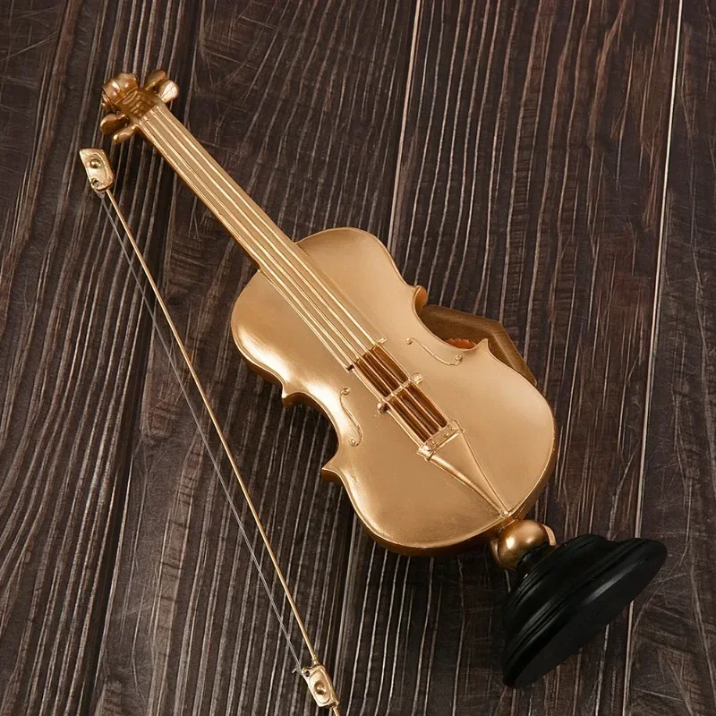 European Style Light Luxury Musical Instrument Ornaments Music Art Resin Crafts Violin Saxophone French Horn Decorative Articles