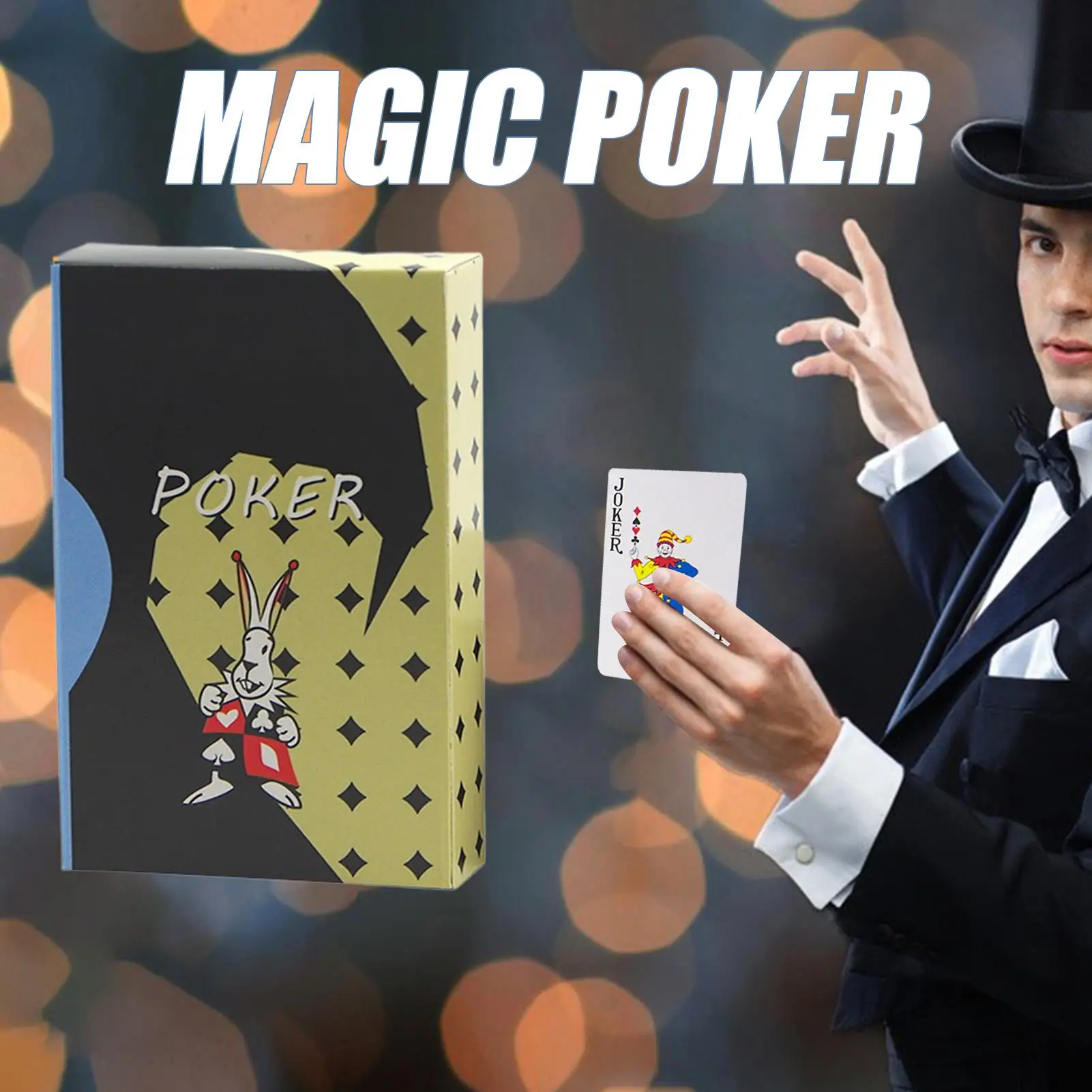 Paper Poker for Trick Paper Trick Props Poker Deck Collectible Entertainment Poker Stage Performance Props with Instruction