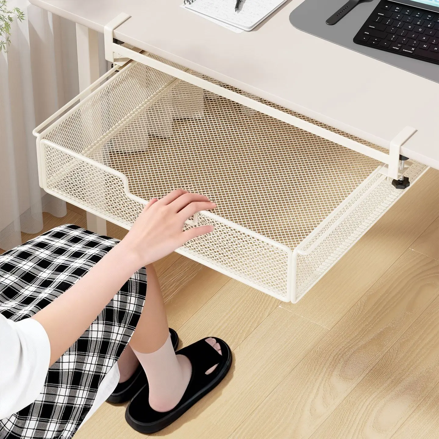 invisible-drawer-style-storage-box-office-stationery-organizer-desk-workbench-miscellaneous-hidden-treasure-desktop-office-su