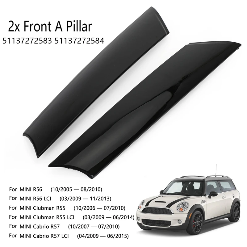 

2 Pcs Windshield Pillar Front A Pillar Windshield Post Trims For Mini R55 R56 51137272583 51137272584