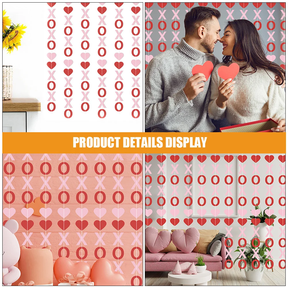 

2Pcs Valentines Day Decoration Hanging Alphabet Pendant Paper Letter Sign Romantic Decor Valentines Day Decoration