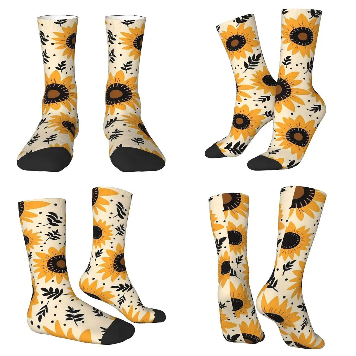 

Summer Sunflower Style Socks Harajuku High Quality Stockings All Season Long Socks Accessories for Unisex Christmas Gifts