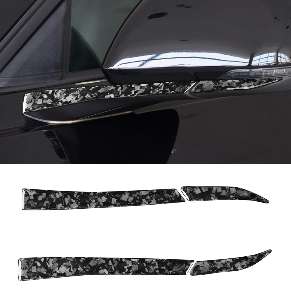 Rear View Mirror Anti-Collision Strip Cover Trim Sticker for Mustang 2015-2020 Car Exterior Accessories Forging Carbon Fiber