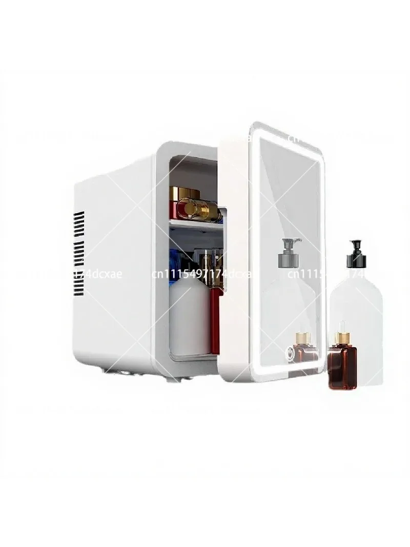 Portable Mini Fridge Beauty Makeup Mirror for Car & Home Skincare Storage Small Cooler Refrigerator