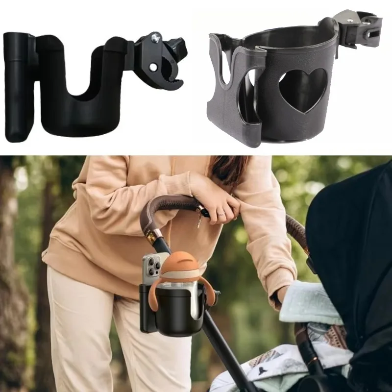 Pram Cup Holders Baby Stroller Water Cup Holder with Mobile Phone Holder Cart Carbicycle Pushchair Bottle Rack Phone Holders