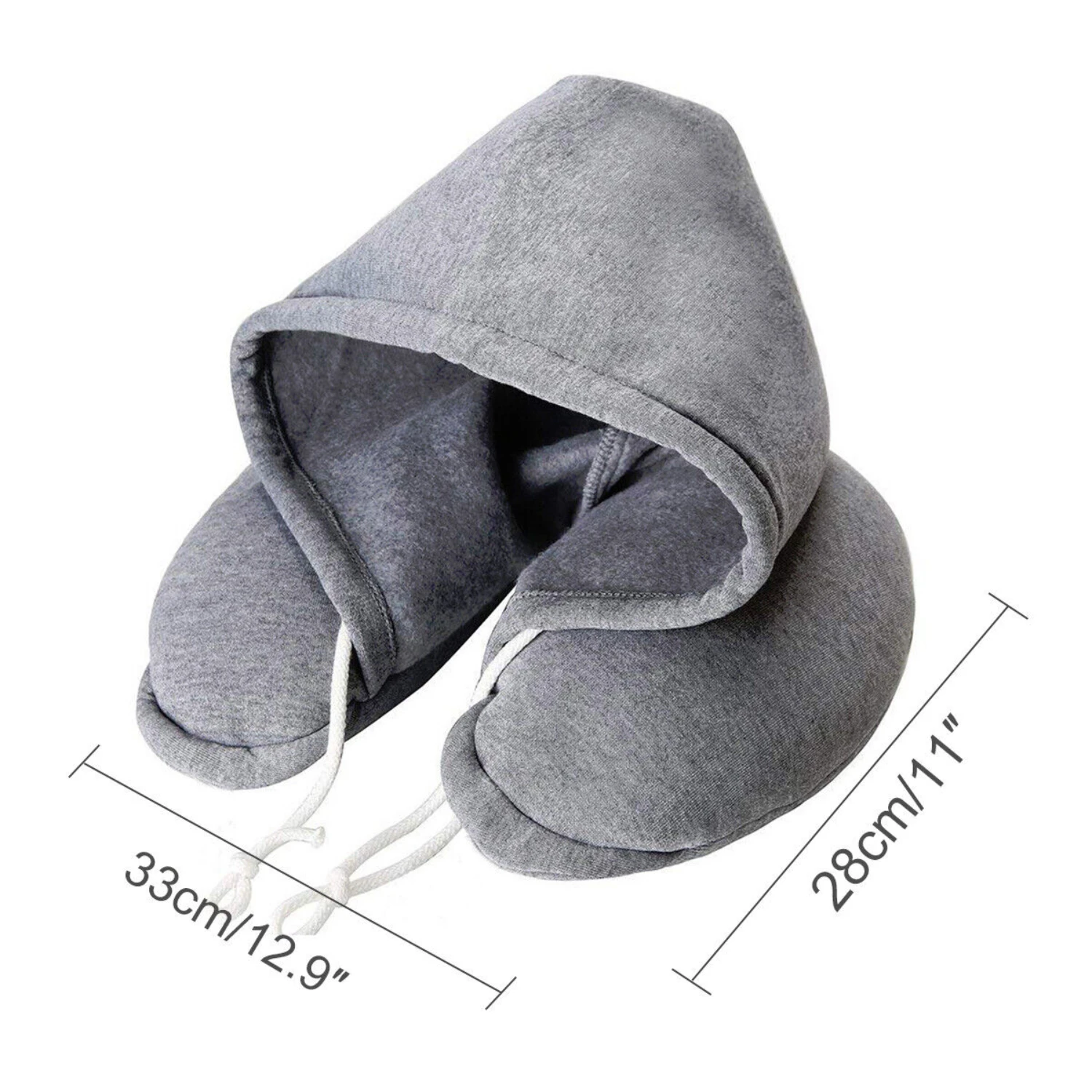 1 ชิ้นใหม่ Ergonomic Hooded Memory Foam หมอน - U - Shape Contour สําหรับ Ultimate Sleeping Support, เบาะรองคอนุ่ม, เหมาะสําหรับ Trav