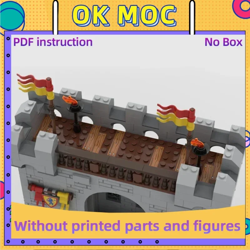 Moc 빌딩 블록 모듈러 성 모델 사자문 기술 벽돌 DIY 조립 건설 장난감 어린이 휴일 선물