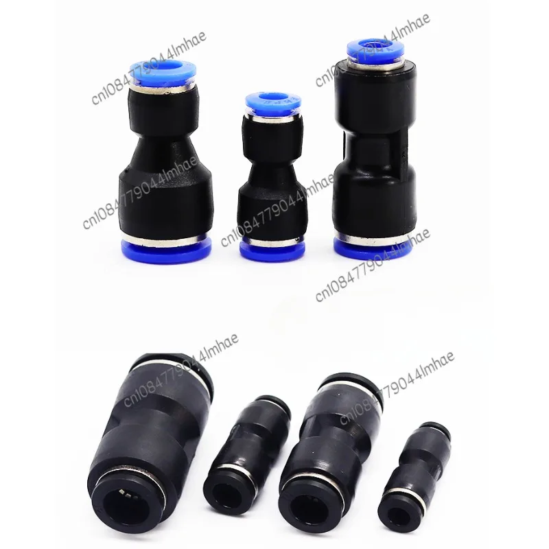 30 pieces Pneumatic quick connector tracheal adapter straight through size head variable diameter tee PG/PW/PEG4 - 6-8-10 - 12