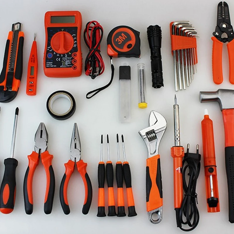 157-piece Household DIY Tool Box, Unisex, Customizable for OEM Use, Suitable for the Garden, Office, or Home.